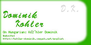 dominik kohler business card